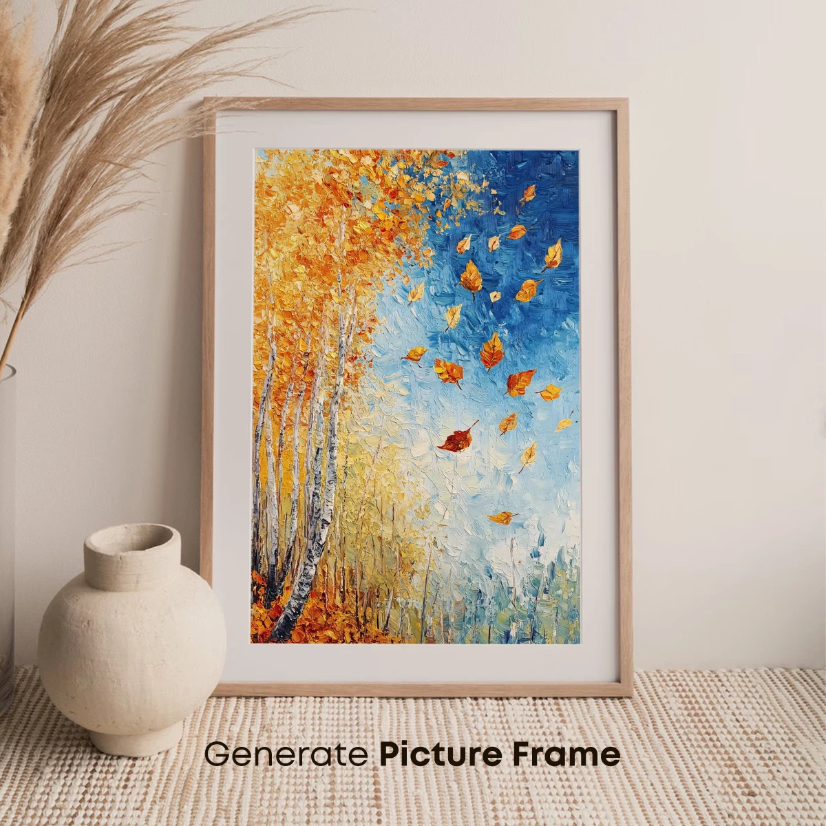 Autumnal Whisper: Birch Trees in Golden Fall - Image 7