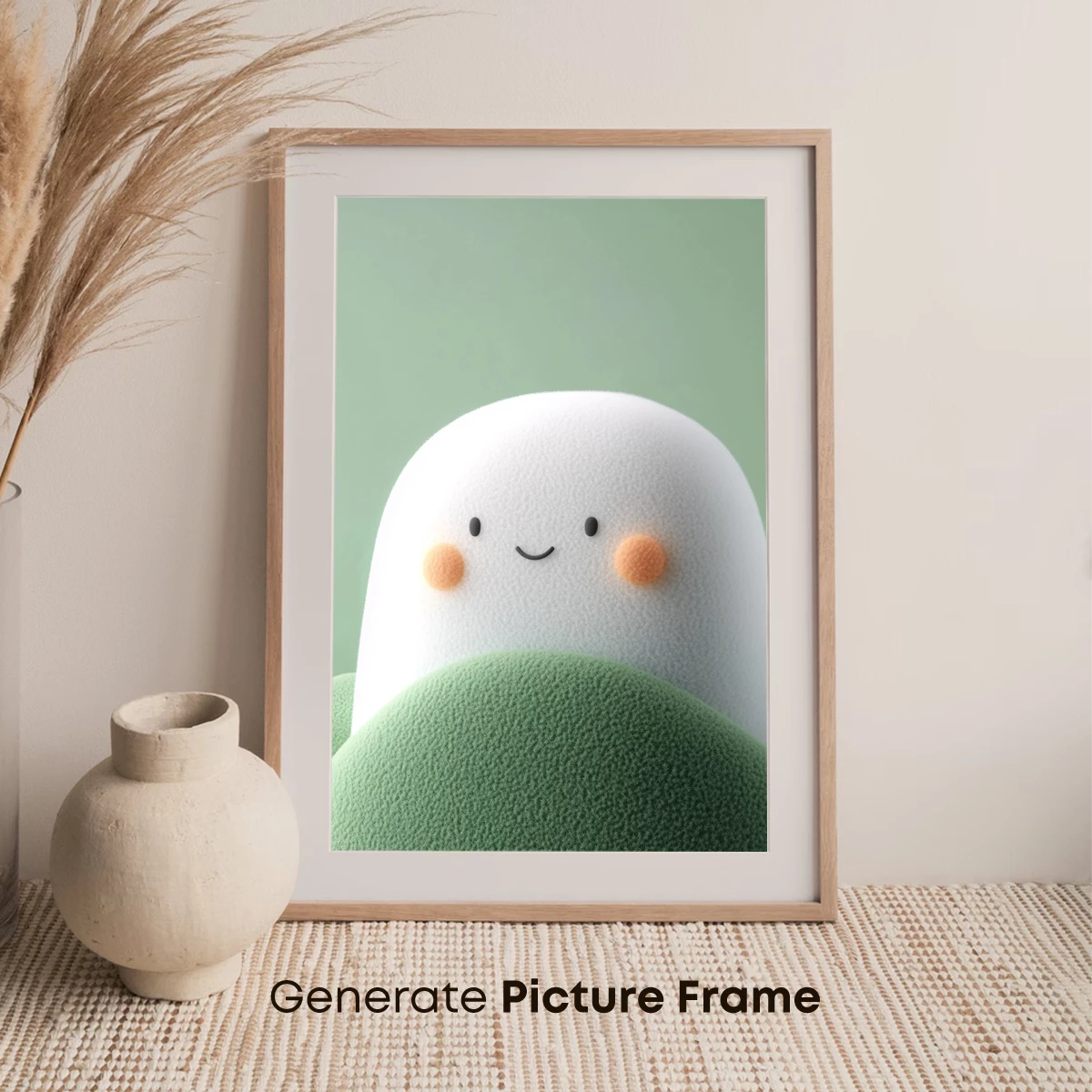 Cheeky Ghost Peeking Over Green Hill - Image 7