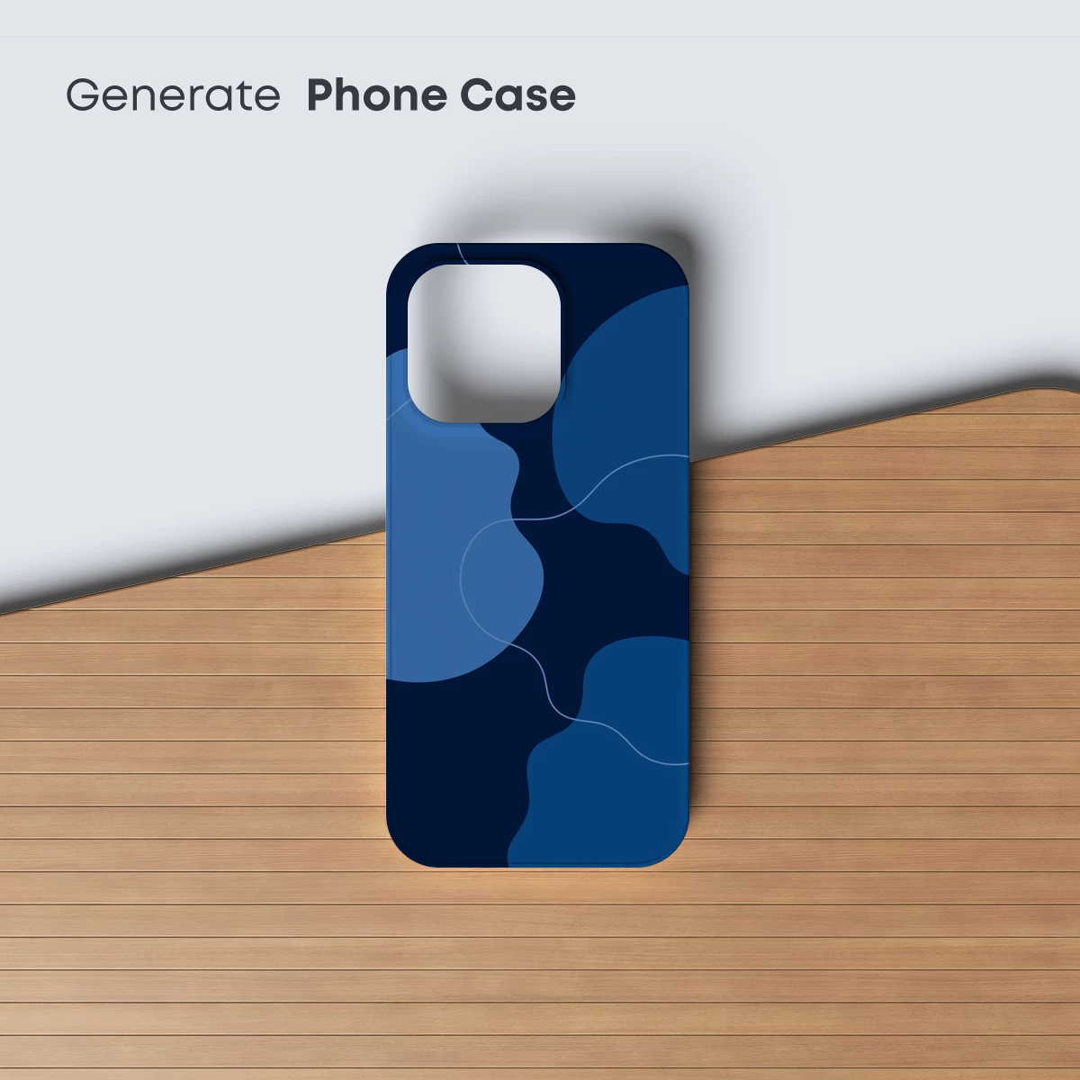 Blue Abstract Odyssey: Wavy Lines and Organic Shapes - Image 3