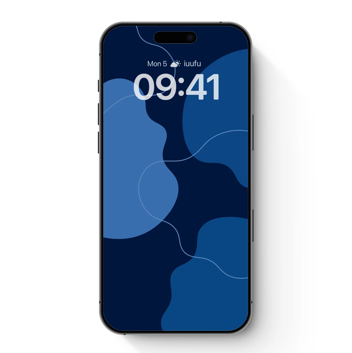 Blue Abstract Odyssey: Wavy Lines and Organic Shapes