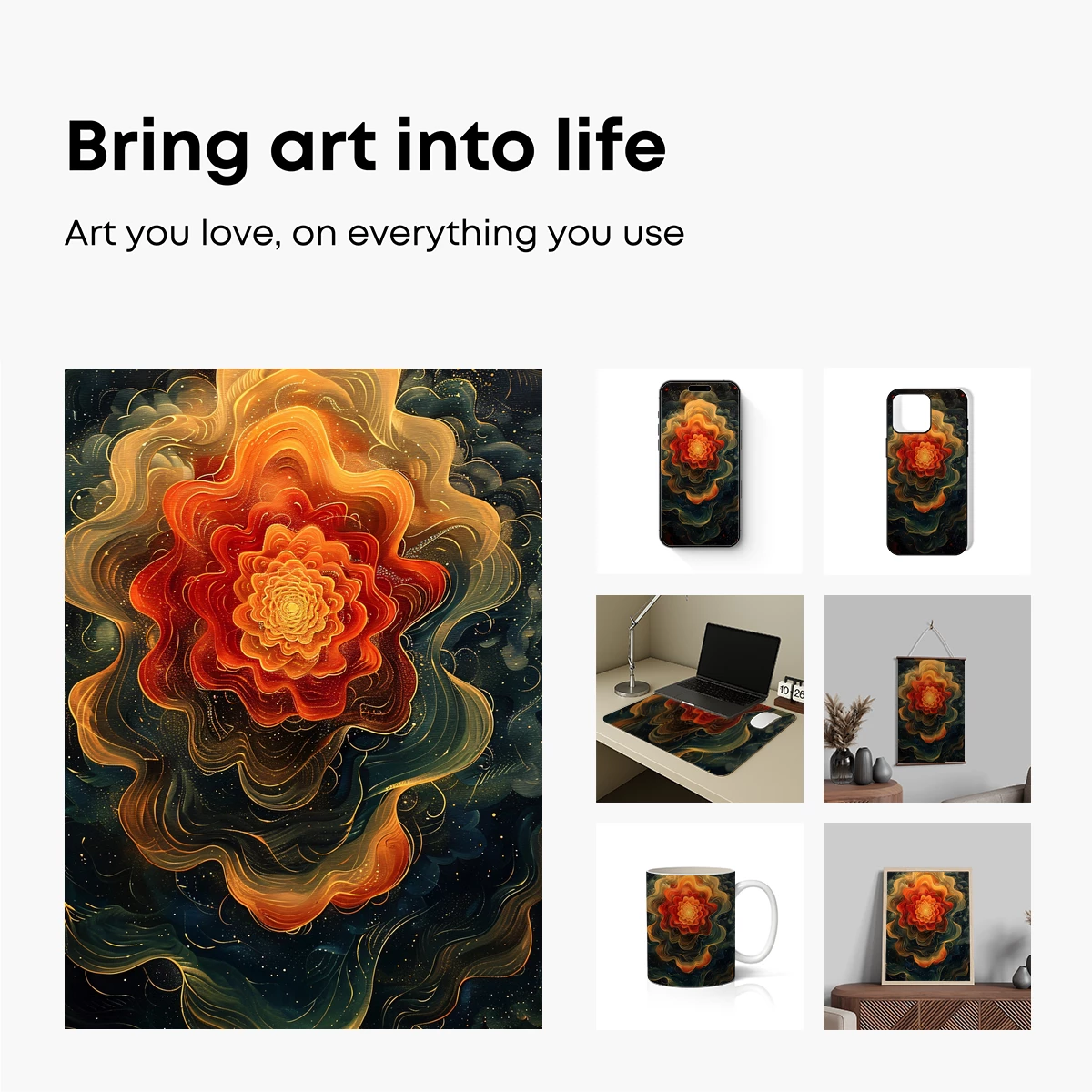 Cosmic Lotus Bloom: A Fractal Symphony in Space - Image 2