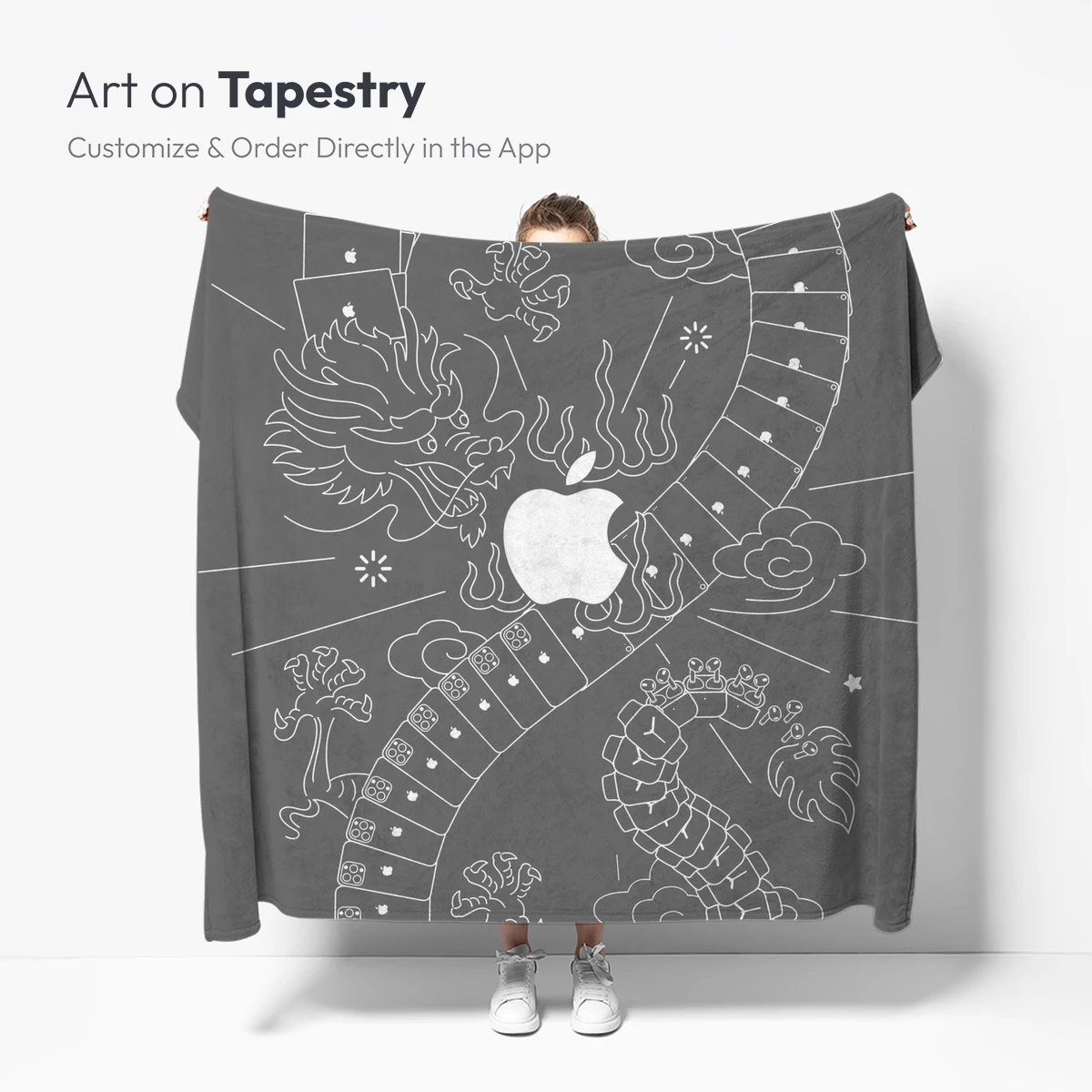 Dragon's Tech Embrace: Apple-Inspired Artistry - Image 4