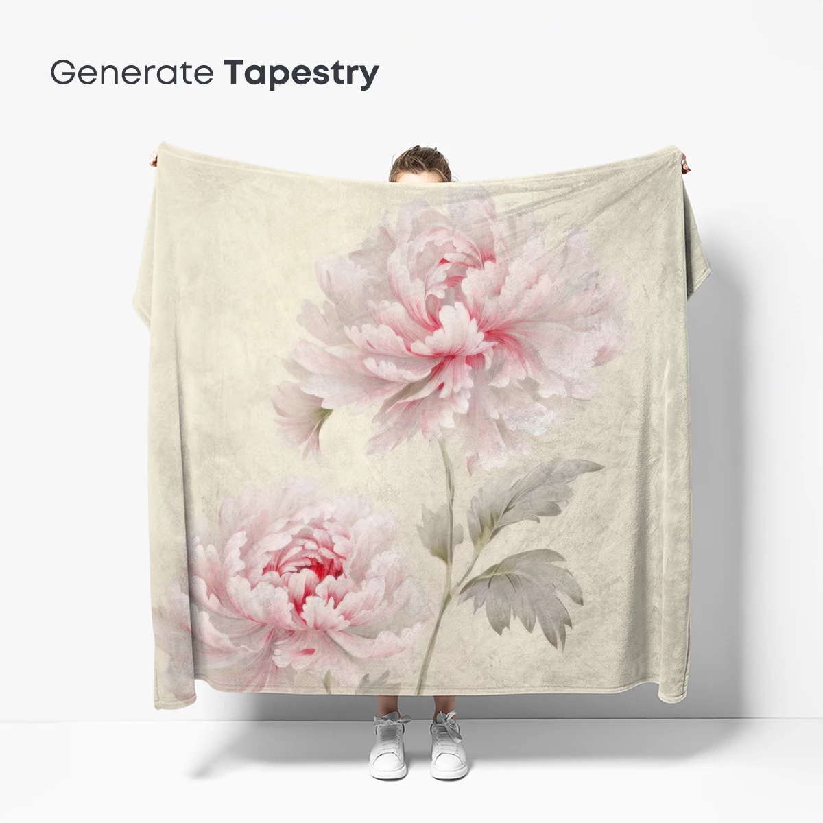 Elegant Peony Whisper: Soft Blooms in Watercolor Harmony - Image 5