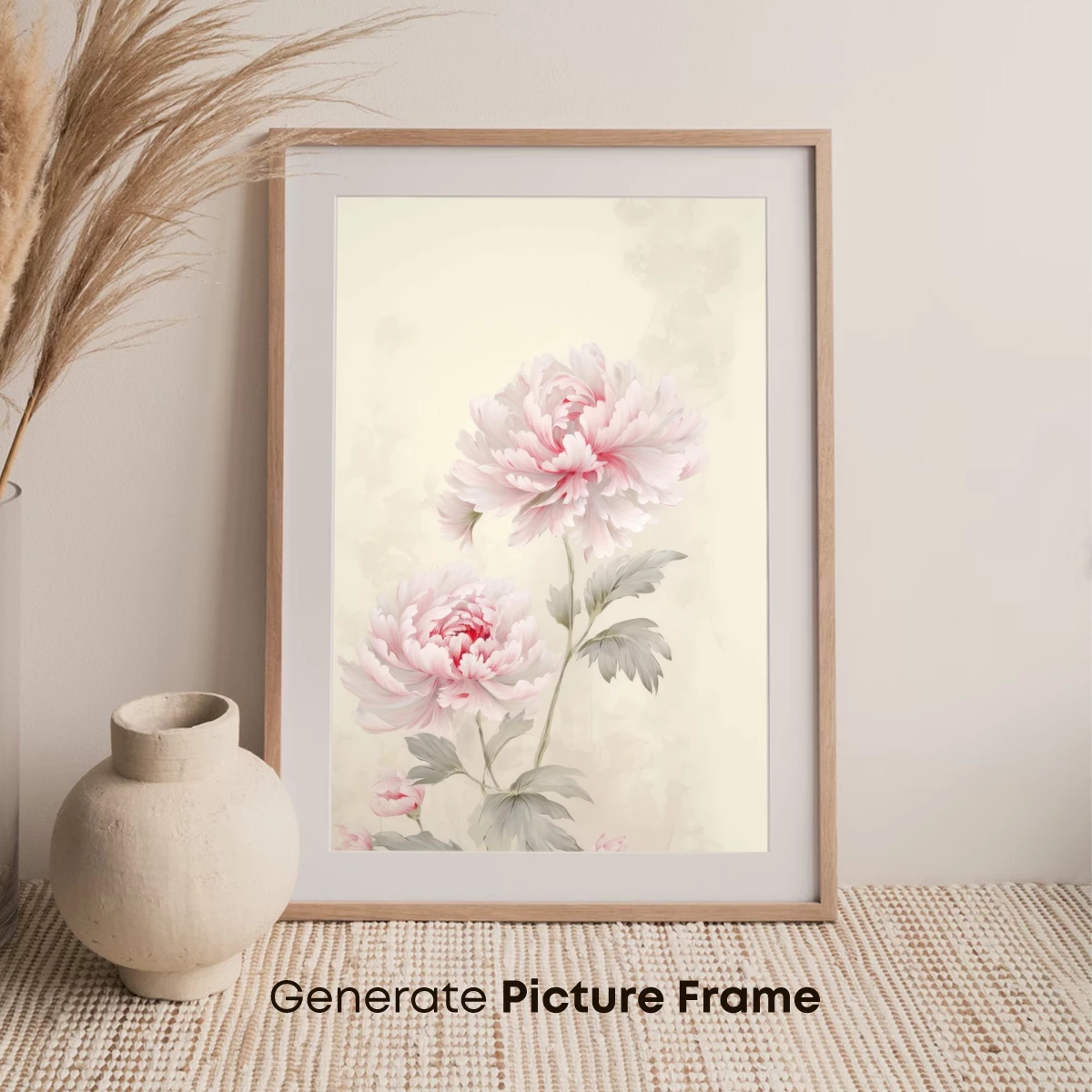 Elegant Peony Whisper: Soft Blooms in Watercolor Harmony - Image 7