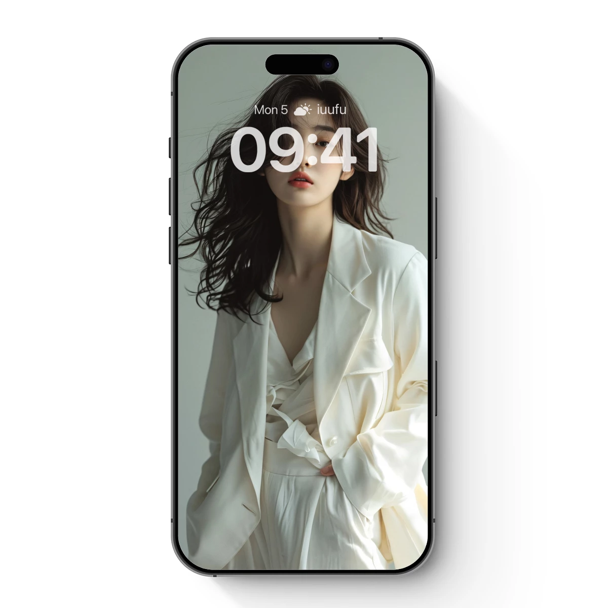 Elegant White Ensemble: A Study in Flowing Lines and Soft Textures