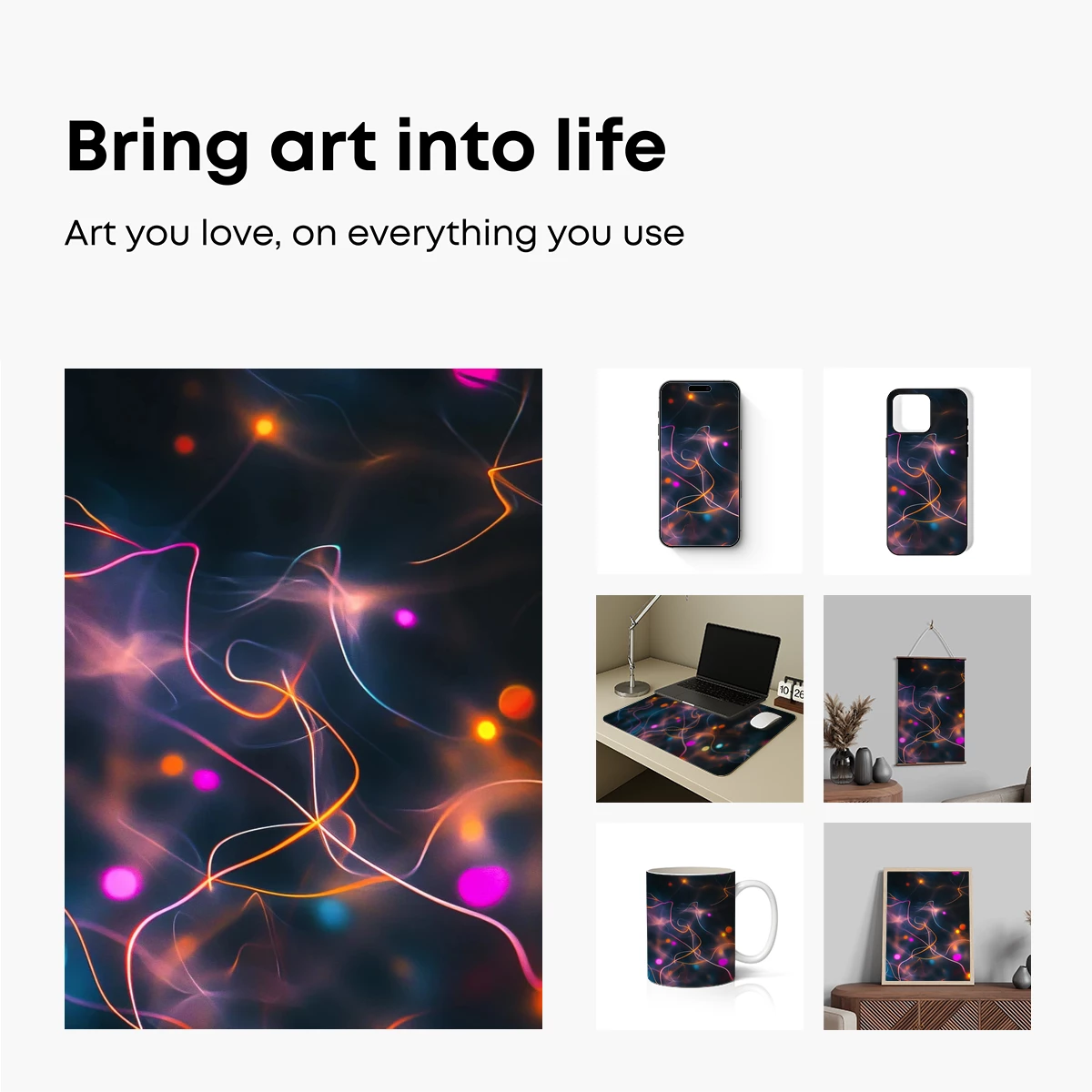 Neon Threads: A Symphony of Light and Color - Image 2