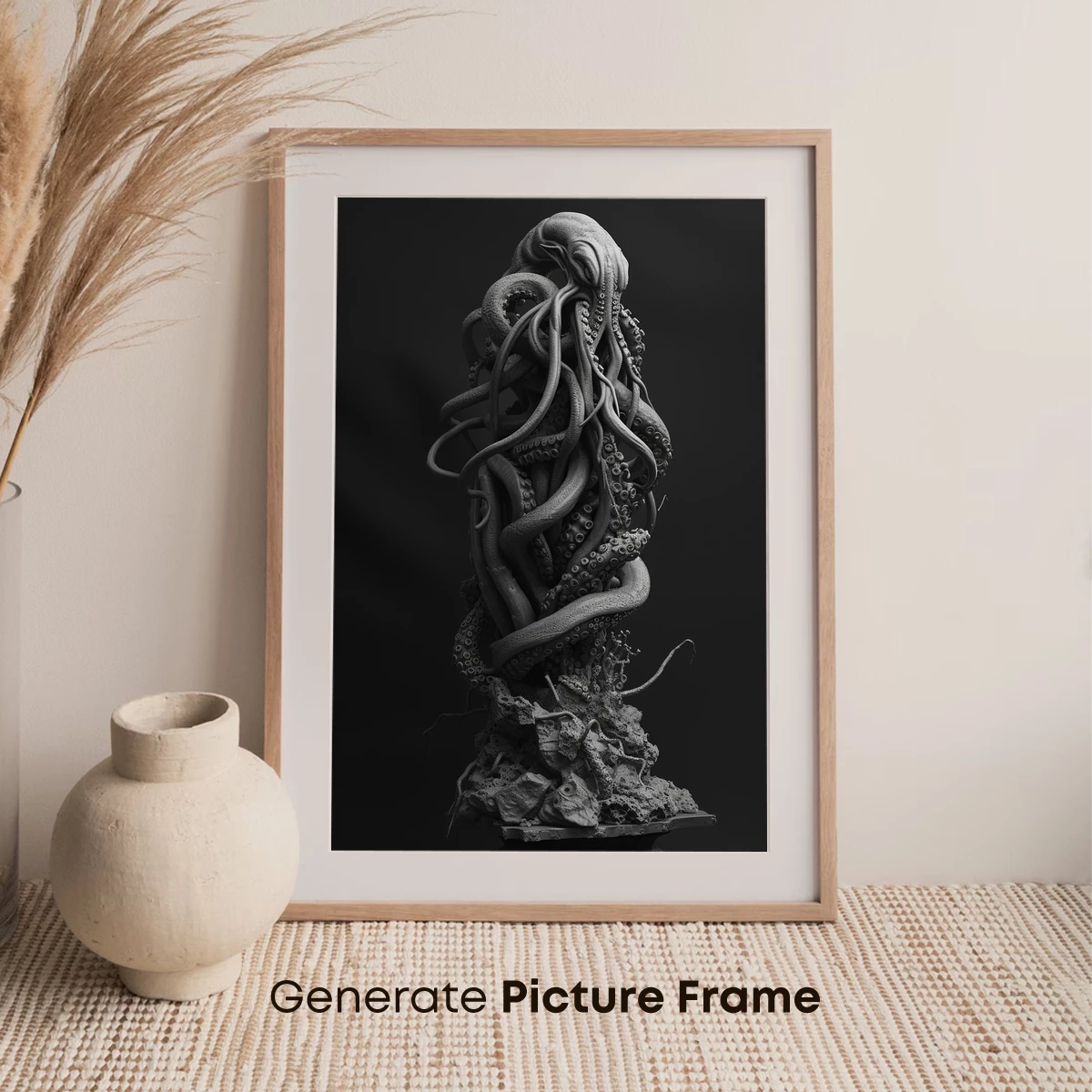 Octopus Tentacle Sculpture: Gothic Marine Mastery - Image 7