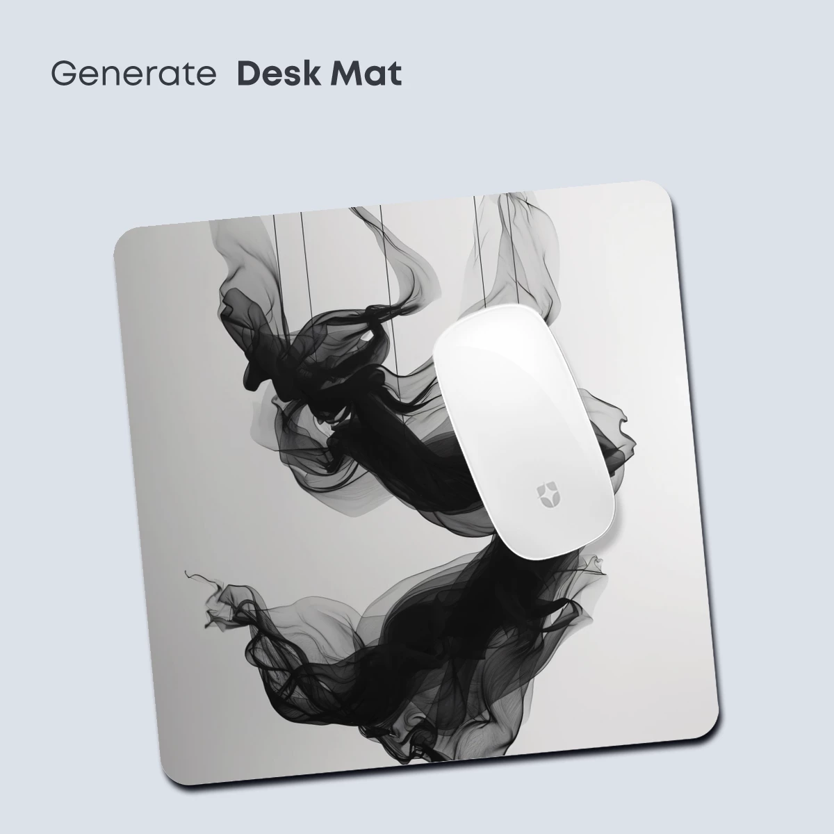 Ethereal Ink Dance: Fluid Black Whispers in White Space - Image 4