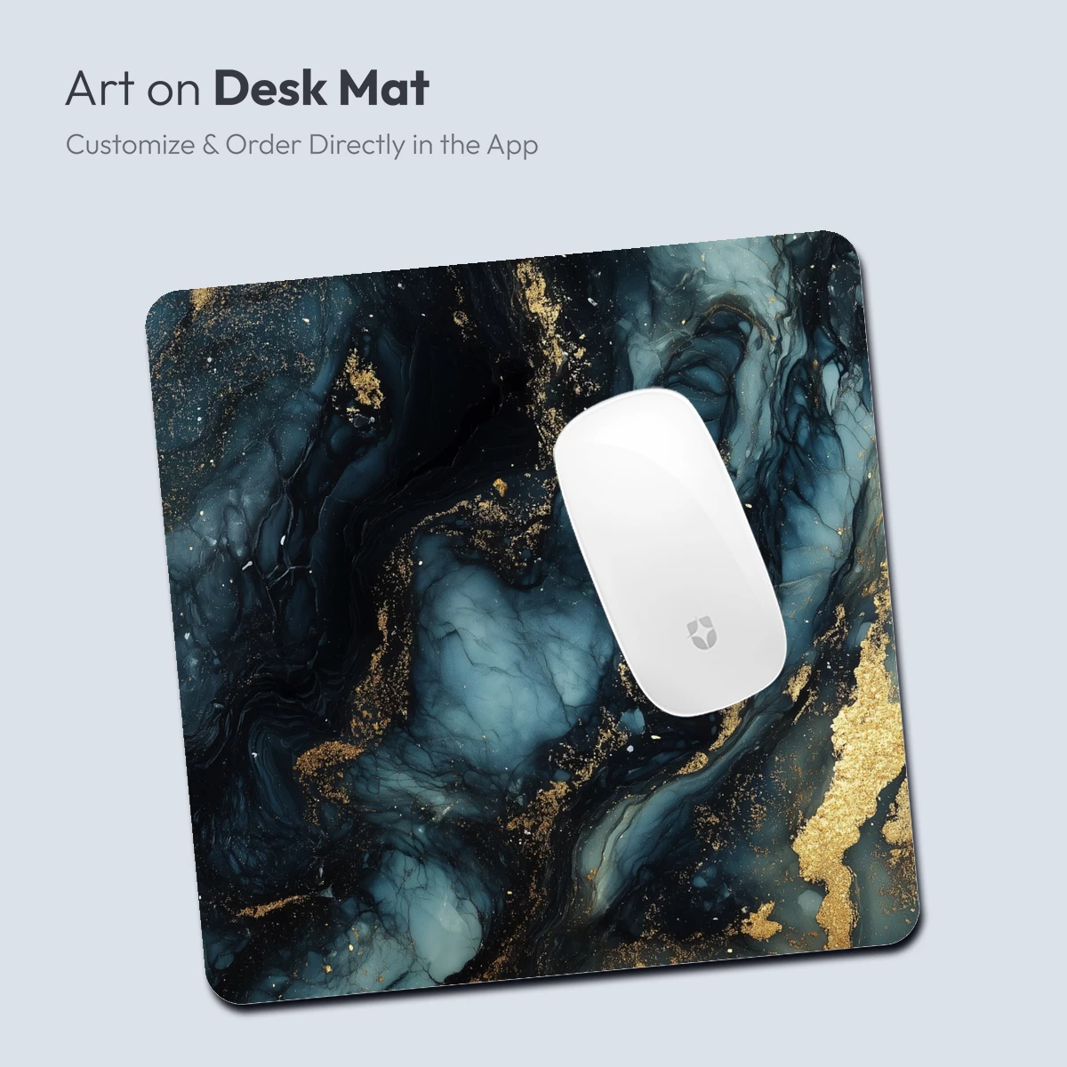 Ethereal Midnight Waves: Gold and Navy Abstract Fusion - Image 4