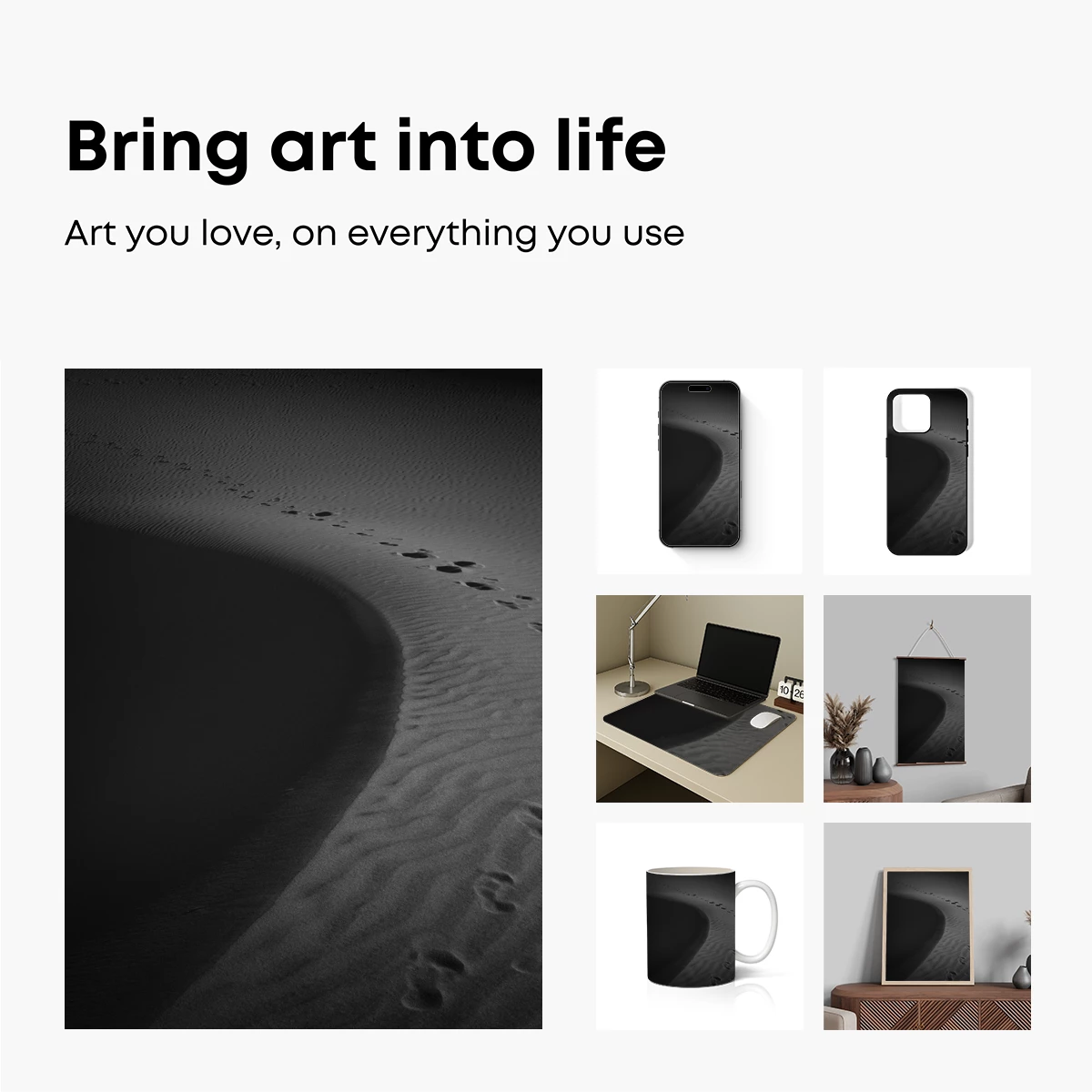 Desert Whispers: Footprints in Sand - Image 2