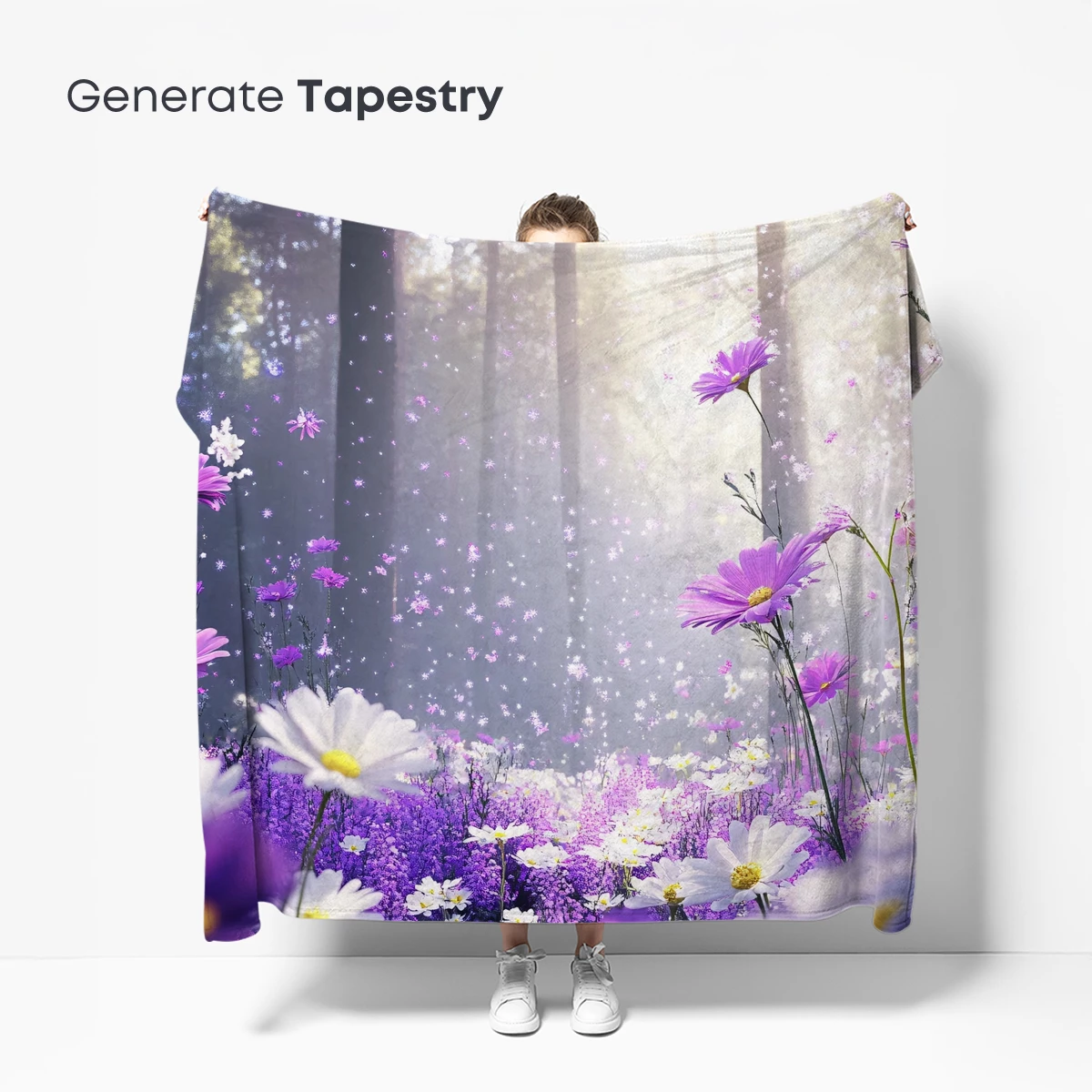 Enchanted Forest Bloom: Purple Floral Fantasy - Image 5