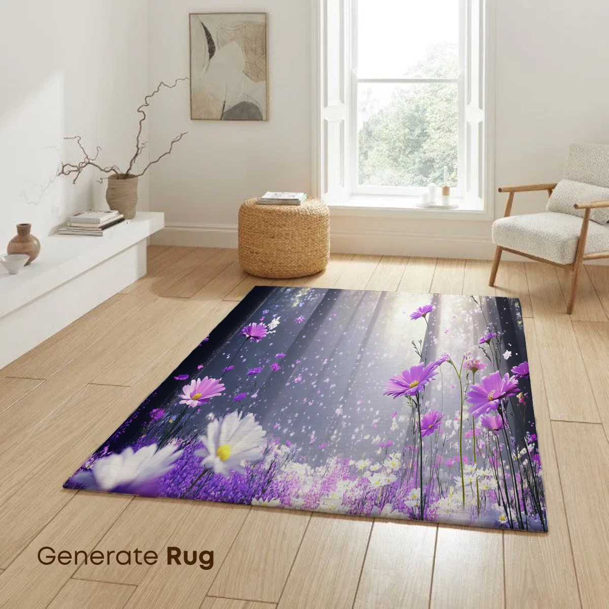 Enchanted Forest Bloom: Purple Floral Fantasy - Image 6