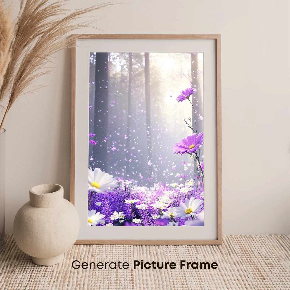 Enchanted Forest Bloom: Purple Floral Fantasy - Image 7