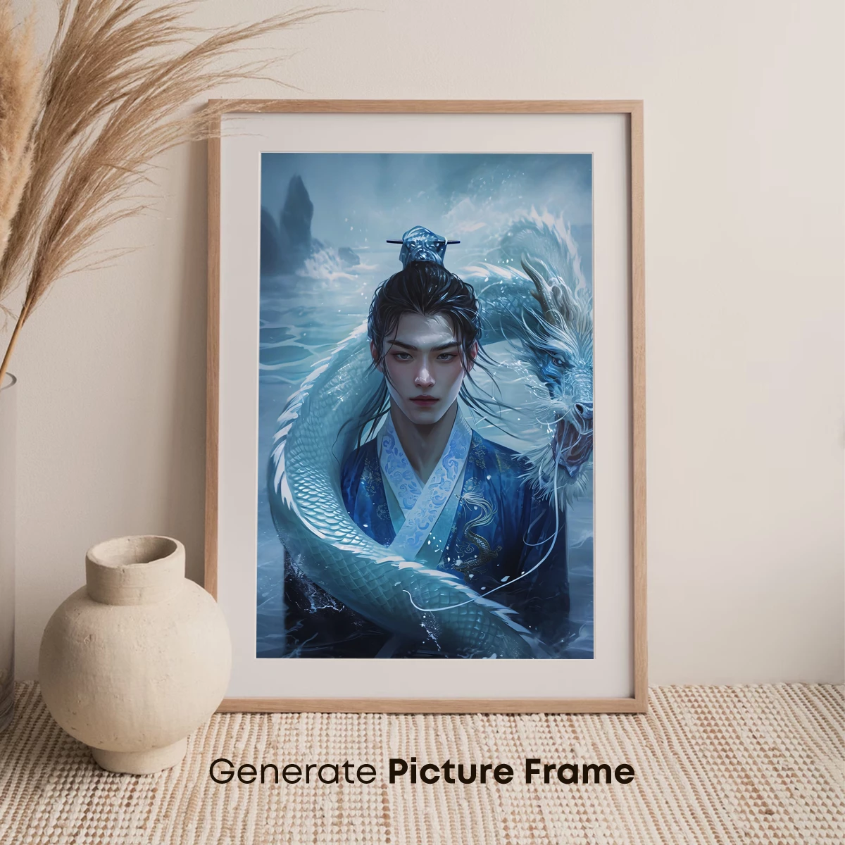 Ethereal Dragon Embrace: Mythic Fantasy Art - Image 7