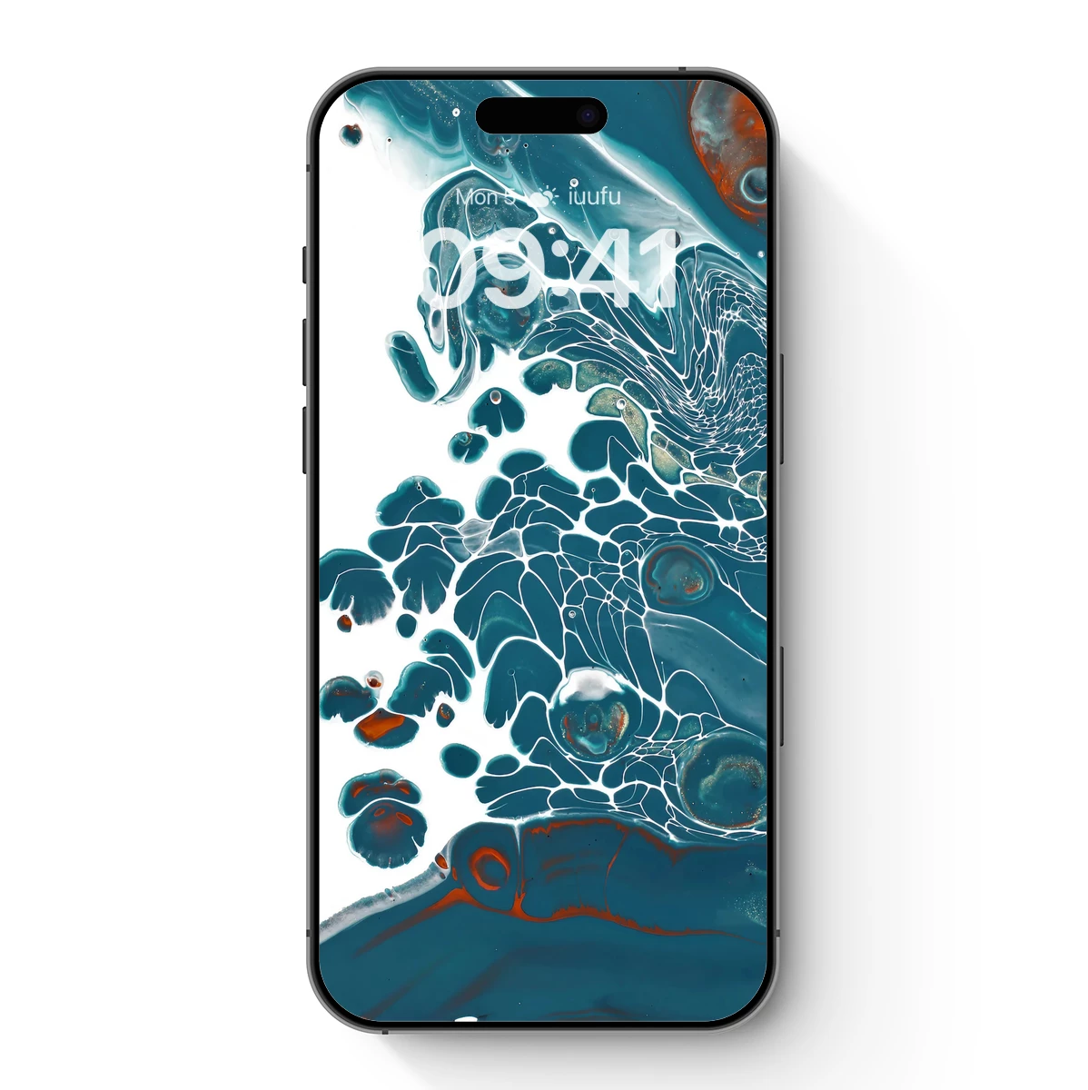 Fluid Dreamscape: Teal and Crimson Abstract Flow