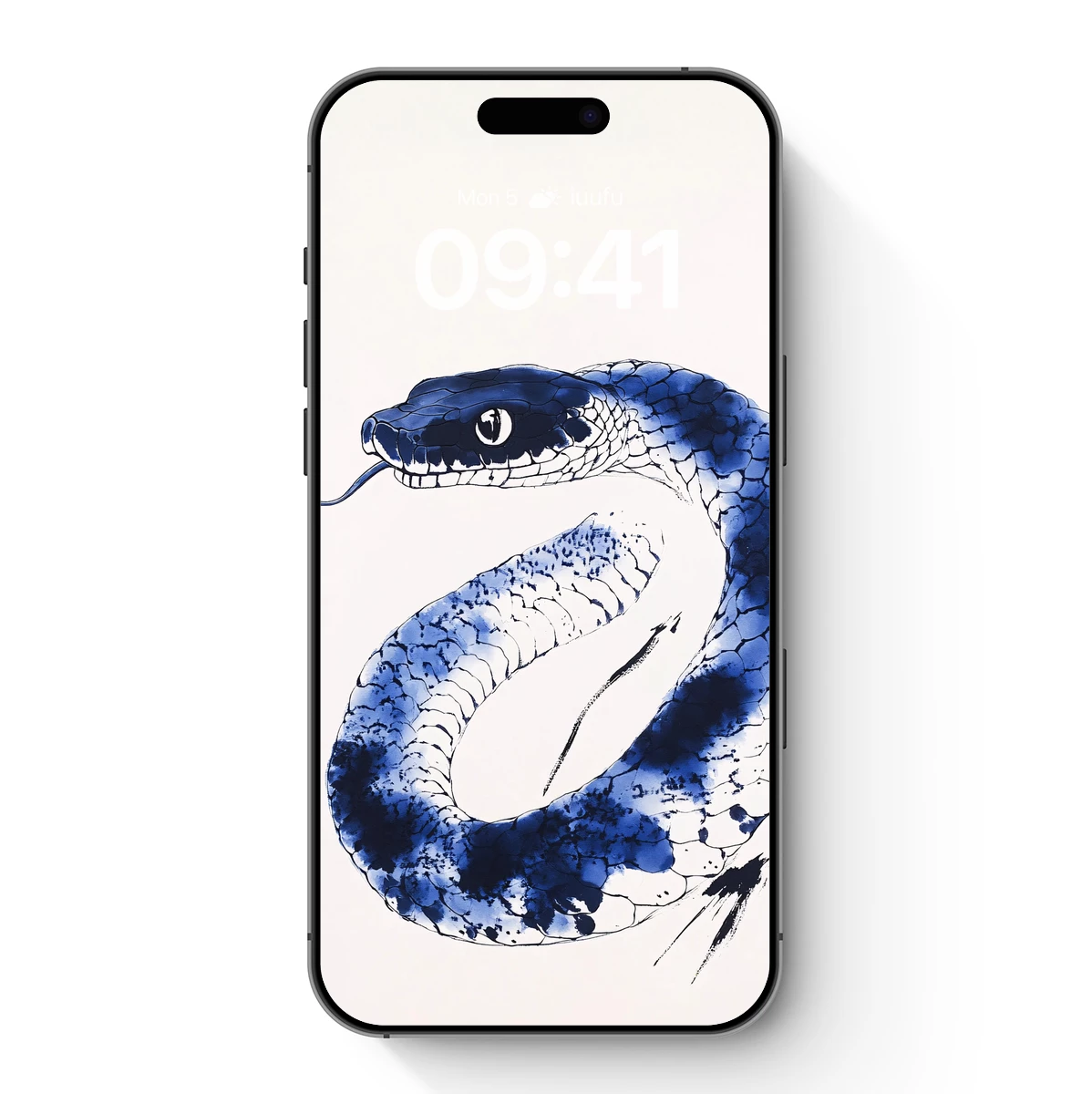 Blue Serpent's Coil: Ink Art Mastery