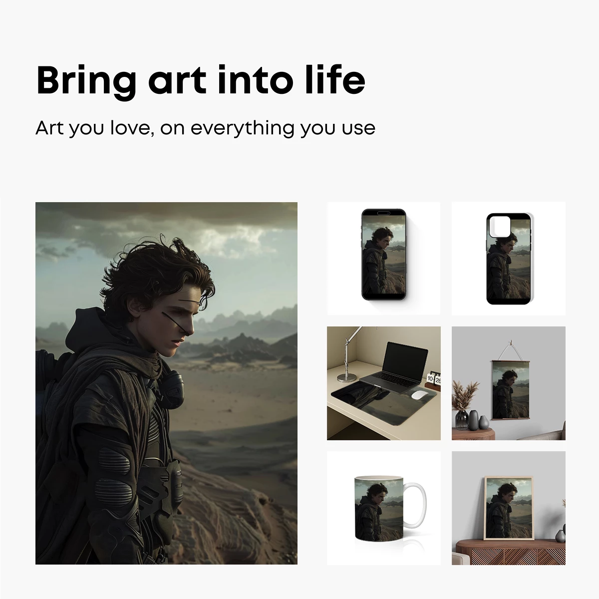 Desert Voyager: Futuristic Nomad in Stark Sands - Image 2