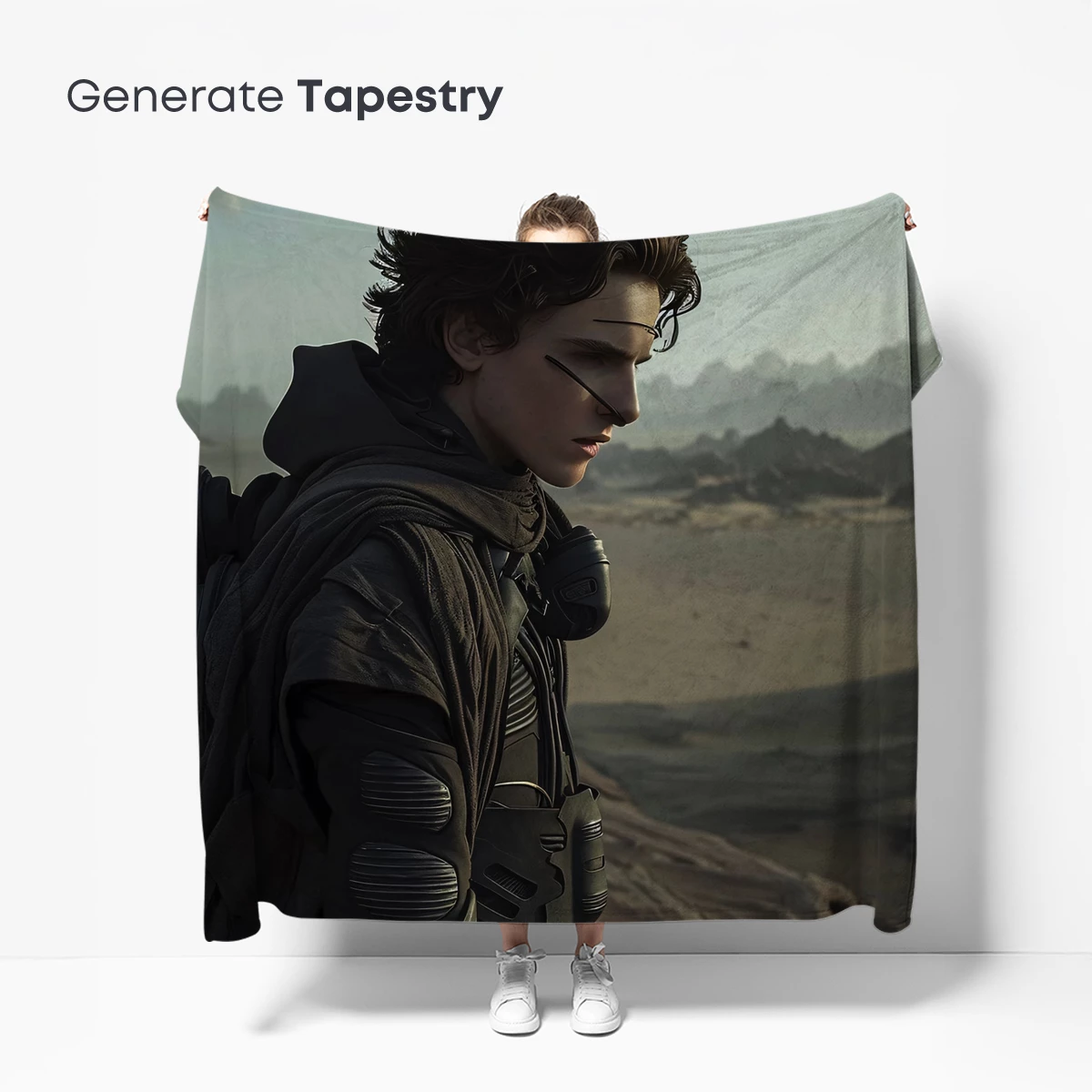 Desert Voyager: Futuristic Nomad in Stark Sands - Image 5