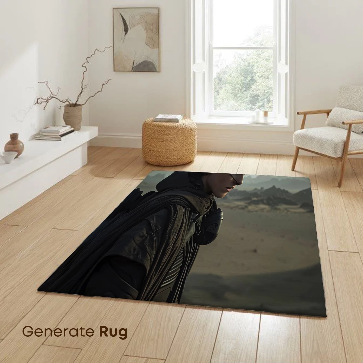 Desert Voyager: Futuristic Nomad in Stark Sands - Image 6