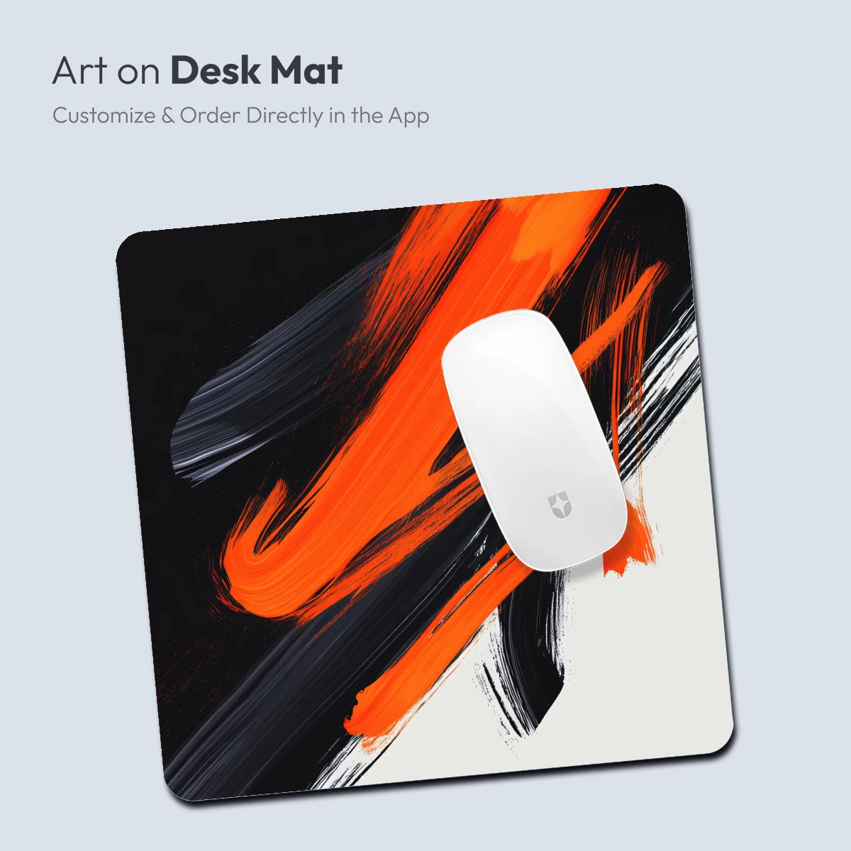 Bold Brushstroke Symphony: Orange and Black Abstract Art - Image 4