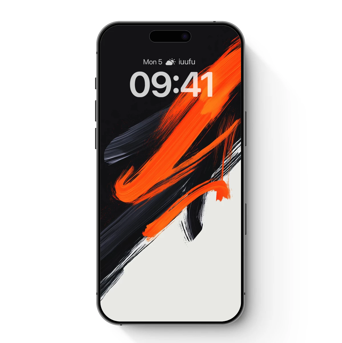 Bold Brushstroke Symphony: Orange and Black Abstract Art