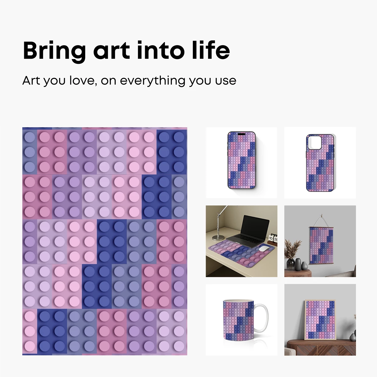 Geometric Pastel Mosaic: A Modern Pixel Art Symphony - Image 2