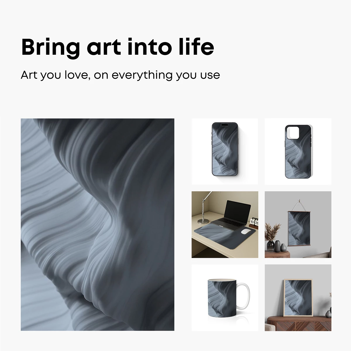 Ethereal Marble Waves: A Sculptural Odyssey - Image 2