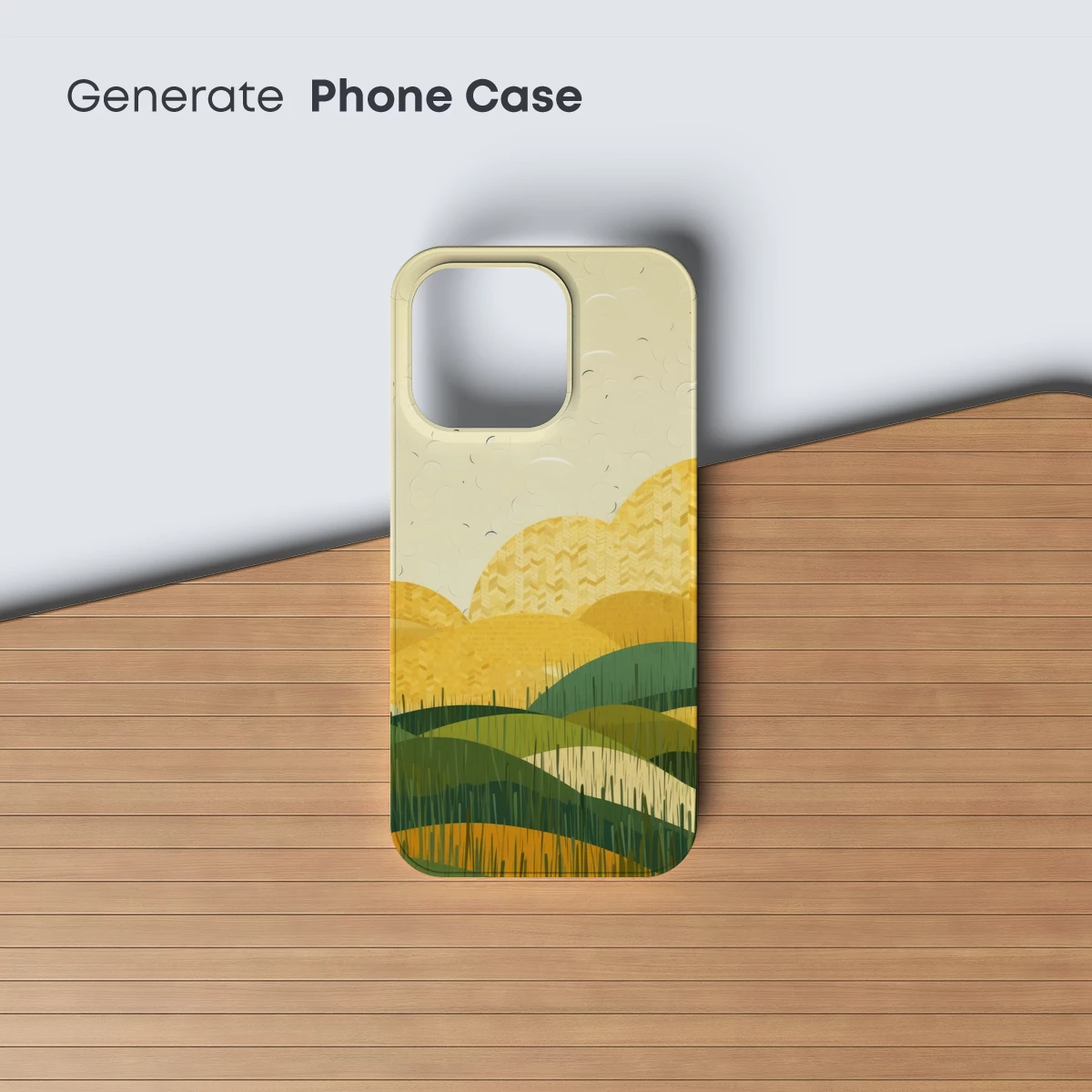 Harvest Waves: Geometric Landscape Art - Image 3