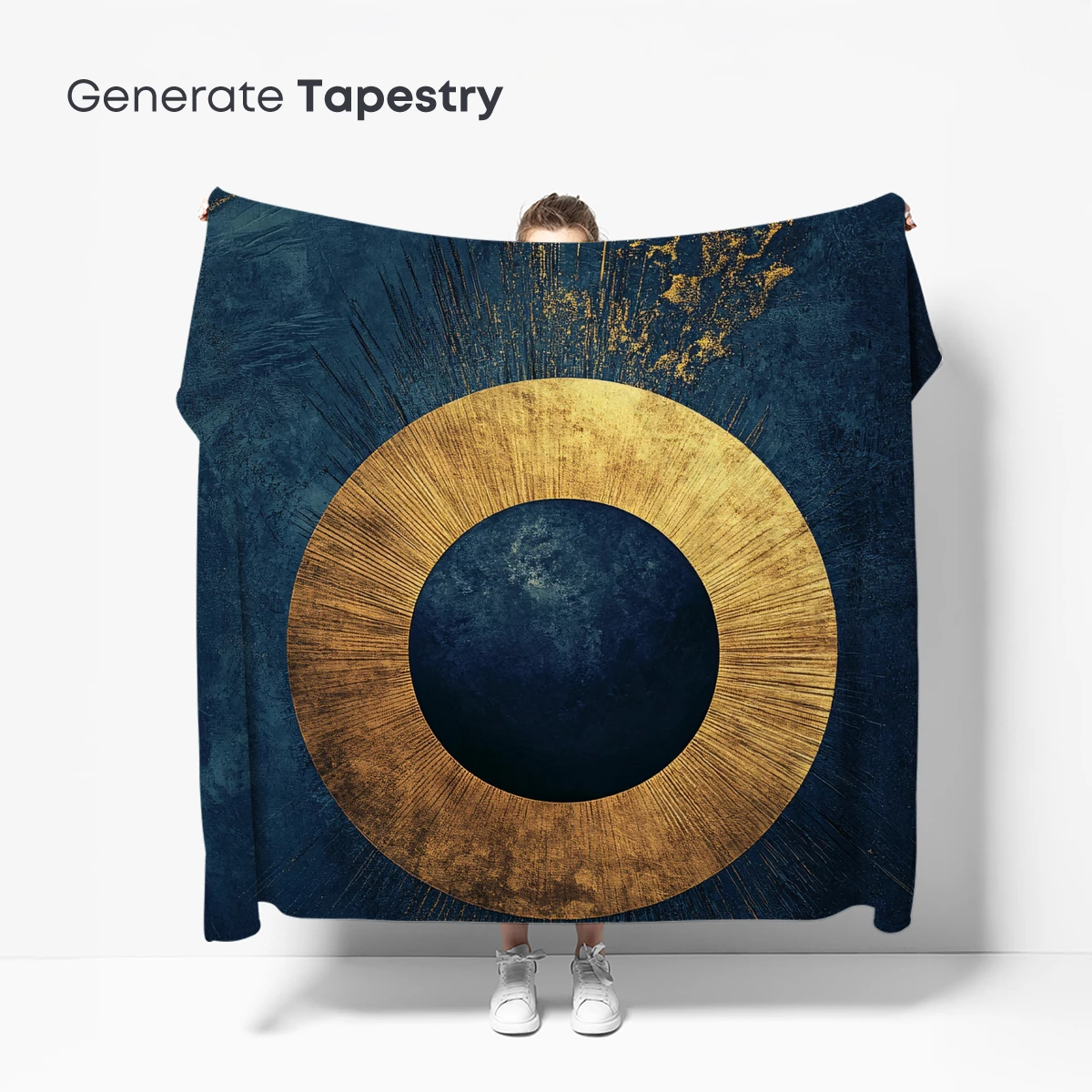 Golden Eclipse on Midnight Canvas - Image 5