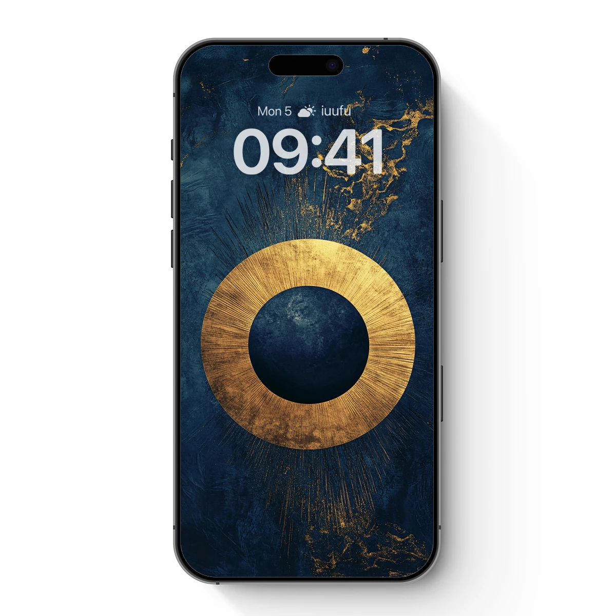 Golden Eclipse on Midnight Canvas