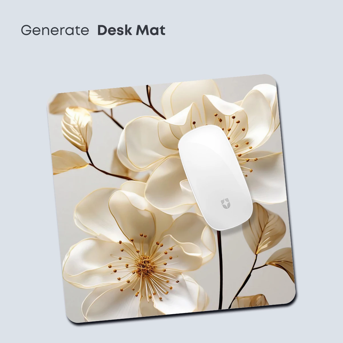 Elegant Golden Blossoms: A Symphony of Cream and Gold - Image 4