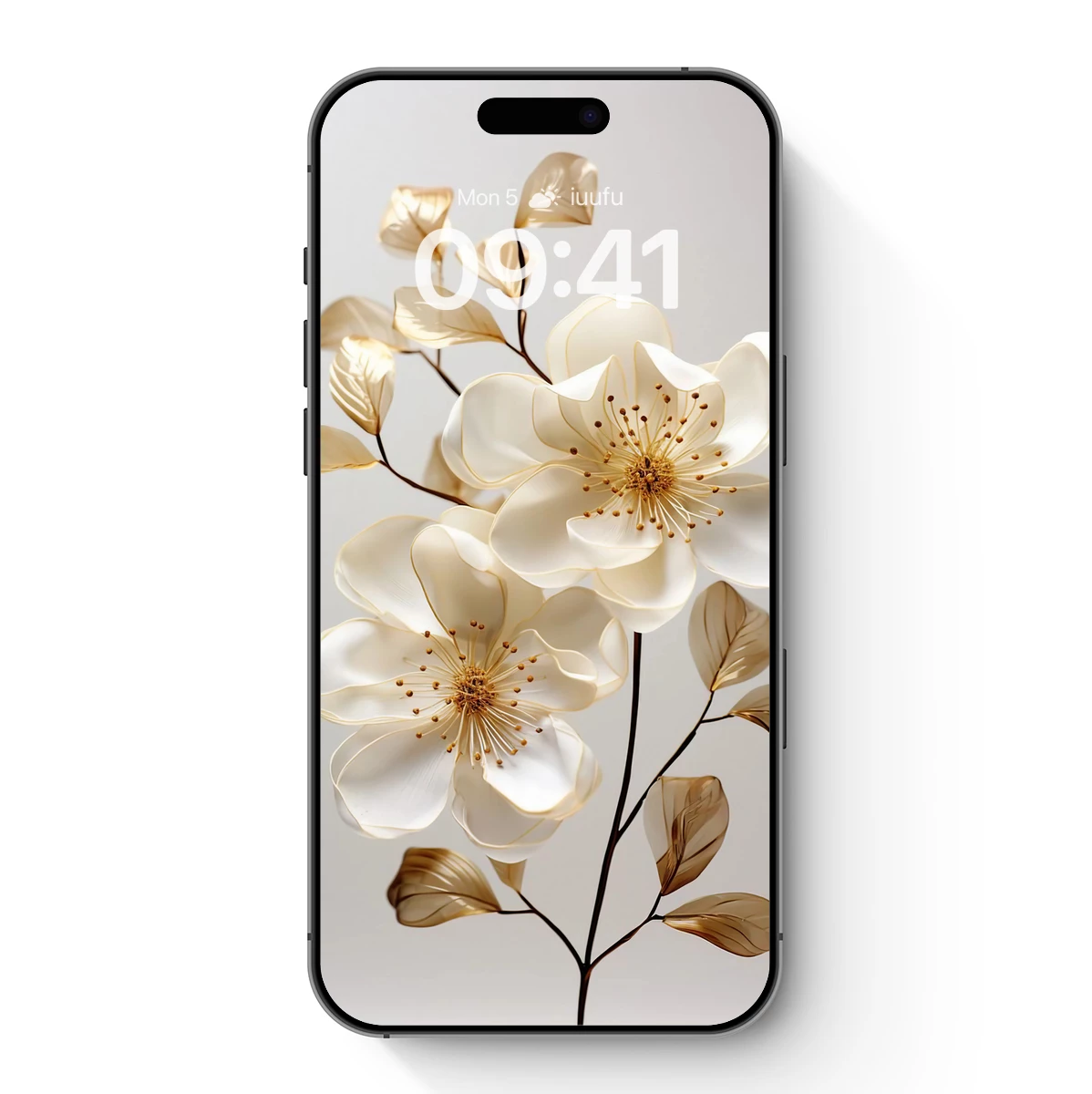 Elegant Golden Blossoms: A Symphony of Cream and Gold