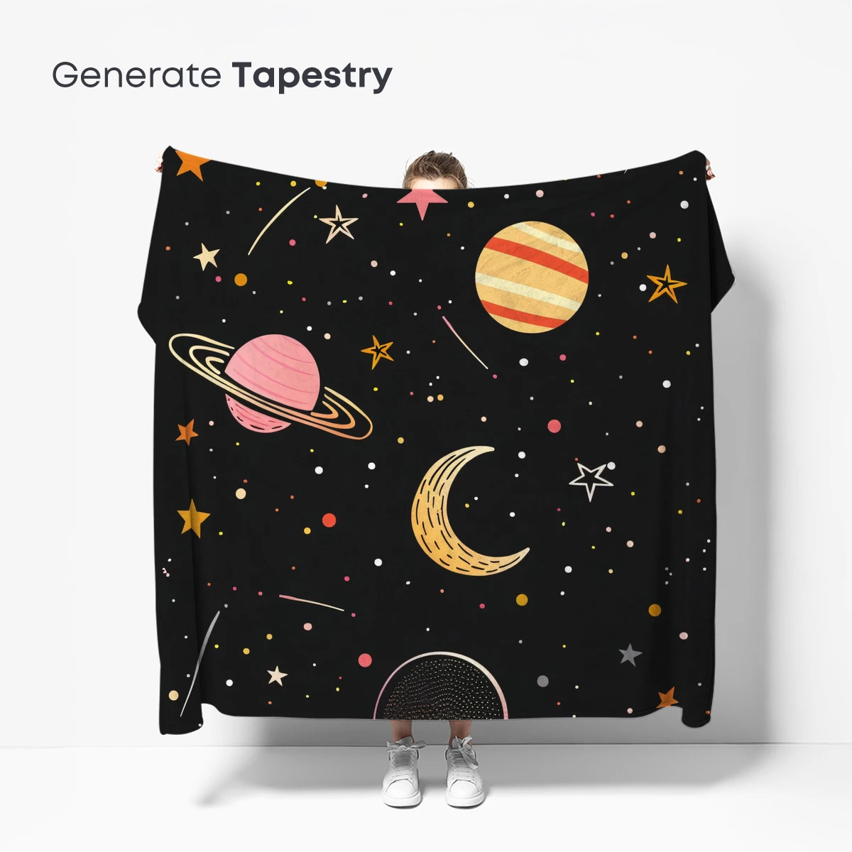 Cosmic Dreamscape: Whimsical Planets and Stars - Image 5