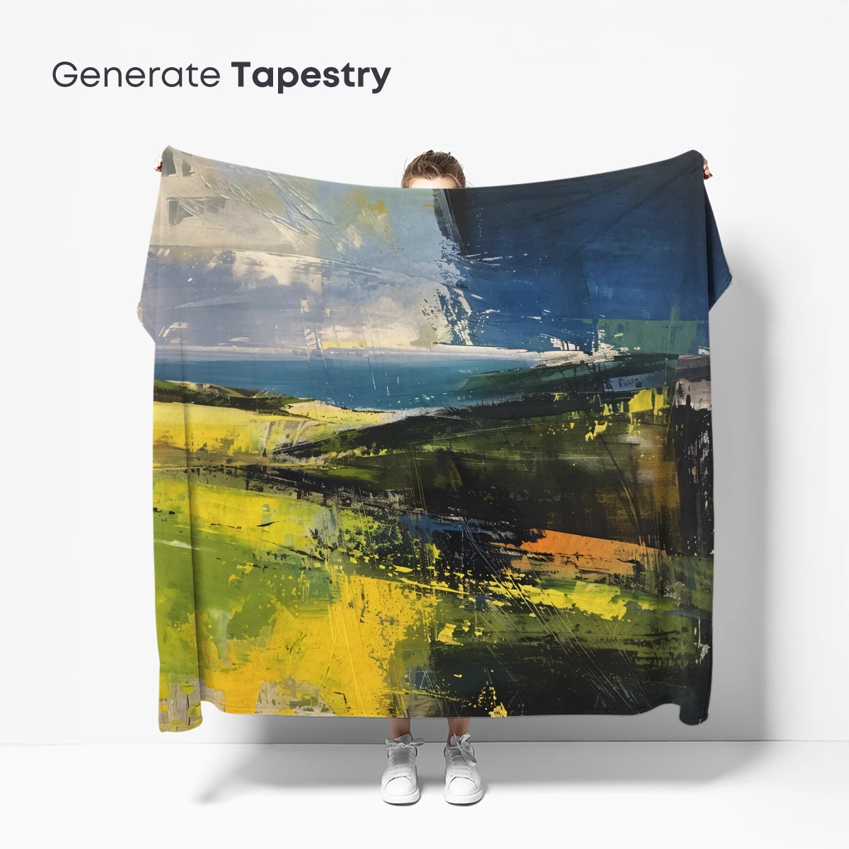 Abstract Coastal Symphony: Vibrant Impressionism - Image 5