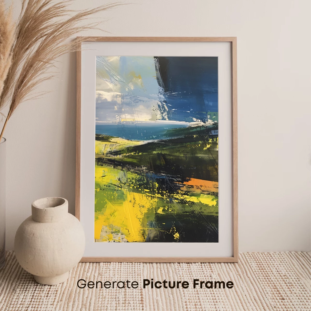 Abstract Coastal Symphony: Vibrant Impressionism - Image 7