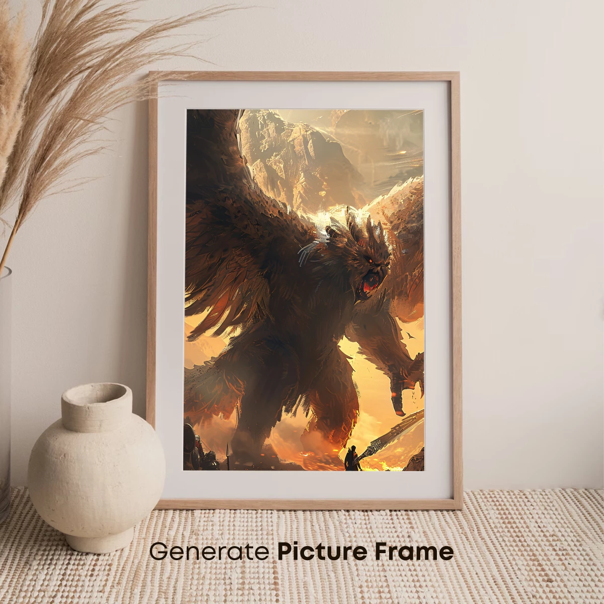 Epic Clash: Titan Beast in Fiery Dawn - Image 7