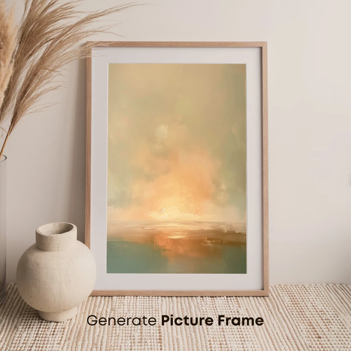 Ethereal Horizon Glow: Abstract Sunset Symphony - Image 7