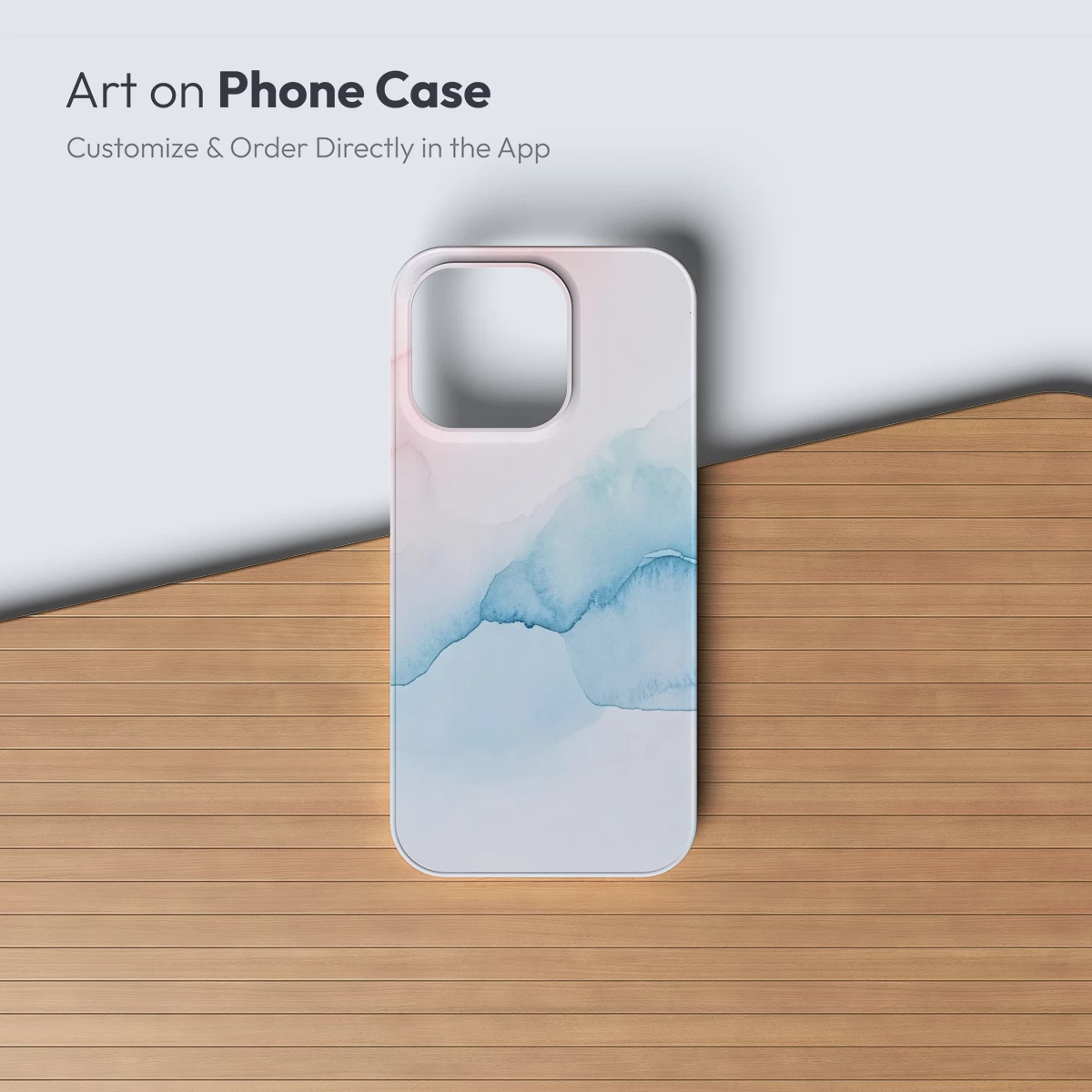 Ethereal Watercolor Waves: Pink and Blue Fusion - Image 2