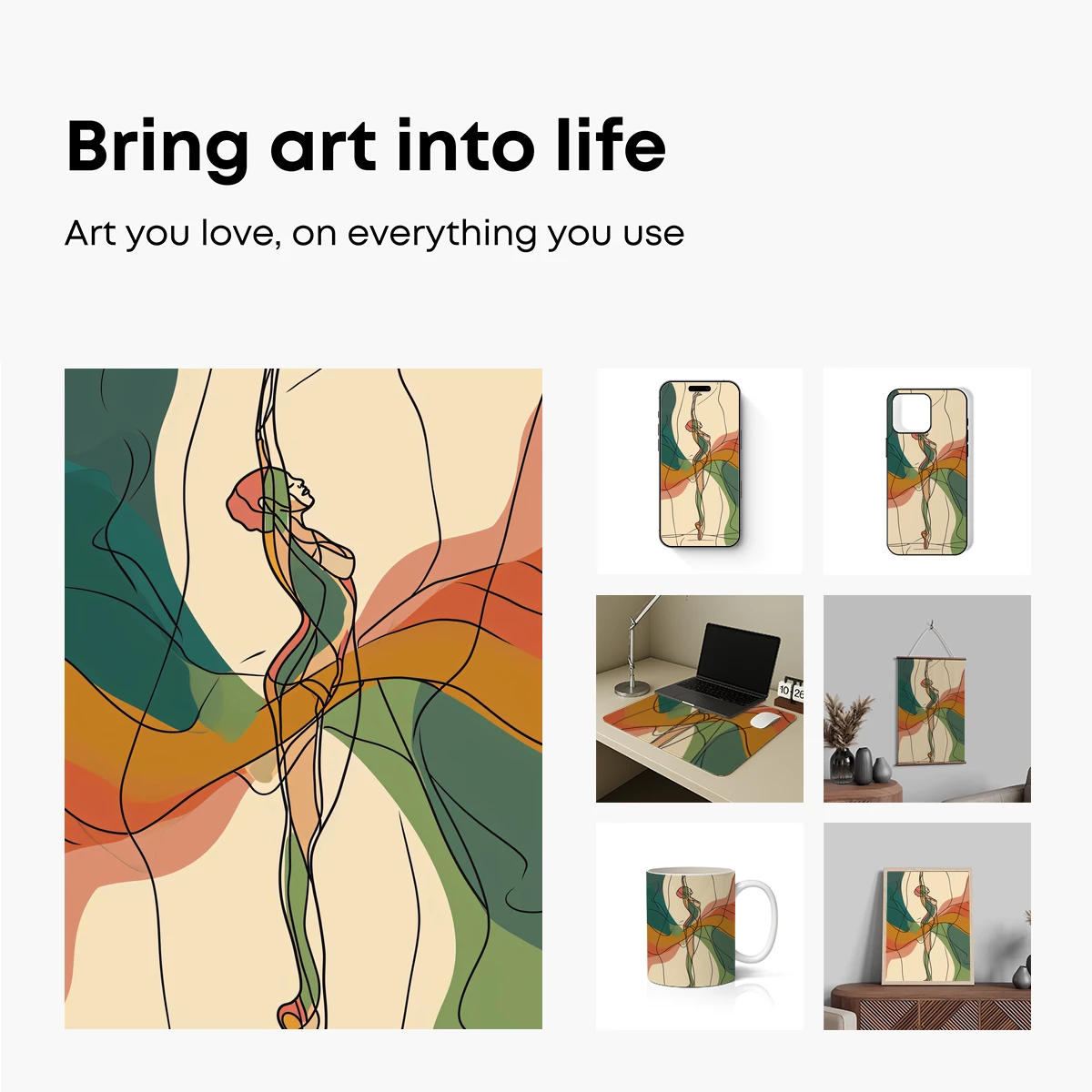 Ethereal Dancer in Abstract Flow - Image 2