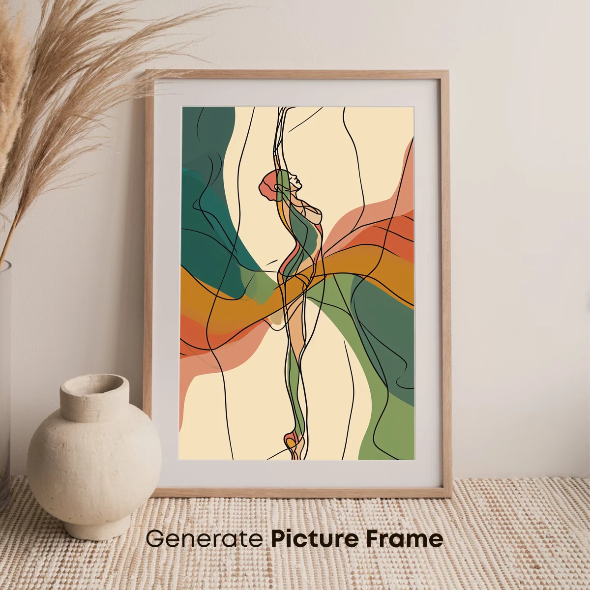 Ethereal Dancer in Abstract Flow - Image 7