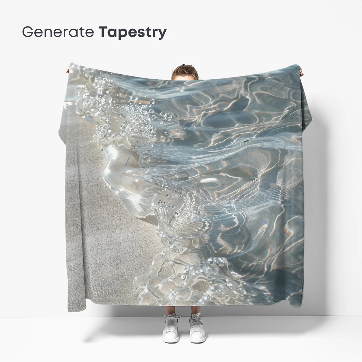 Crystal Waves: Sunlit Water's Dance on Sand - Image 5