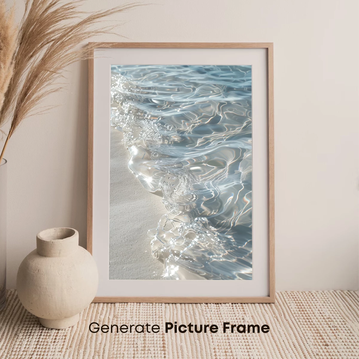 Crystal Waves: Sunlit Water's Dance on Sand - Image 7