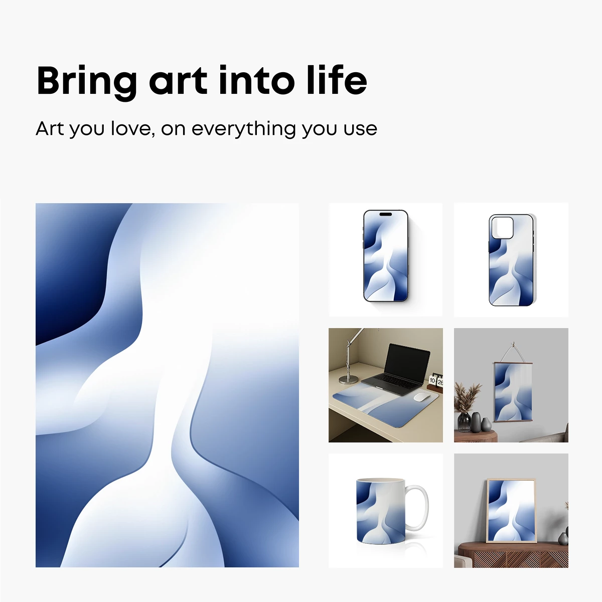 Ethereal Flow: Abstract Curves in Gradient Harmony - Image 2