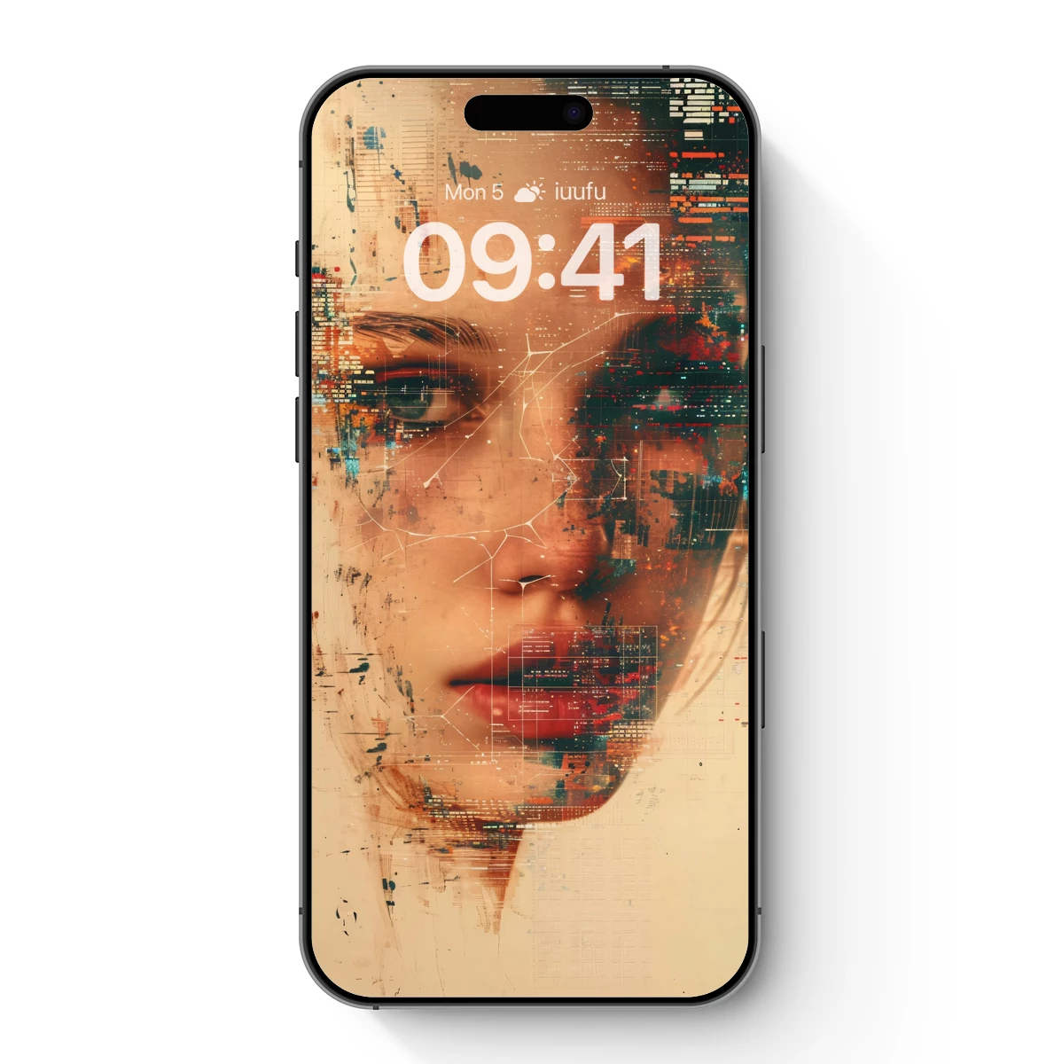 Cybernetic Dreamscape: Digital Fusion Face Art