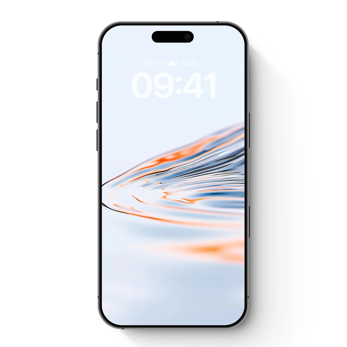 Fluid Whispers: Orange and Blue Ripple Art