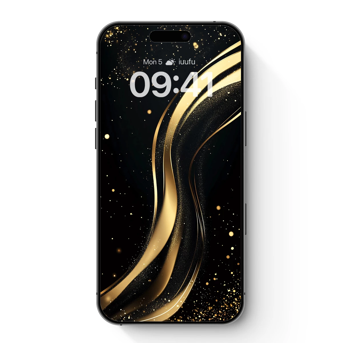 Golden Elegance: Dynamic Waves in Night Sky