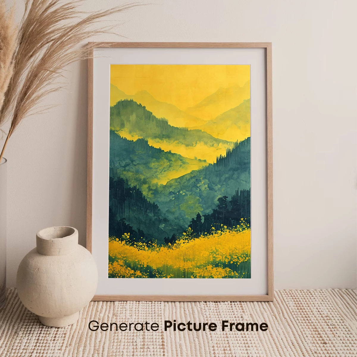 Golden Valley Blossoms: A Watercolor Odyssey - Image 7