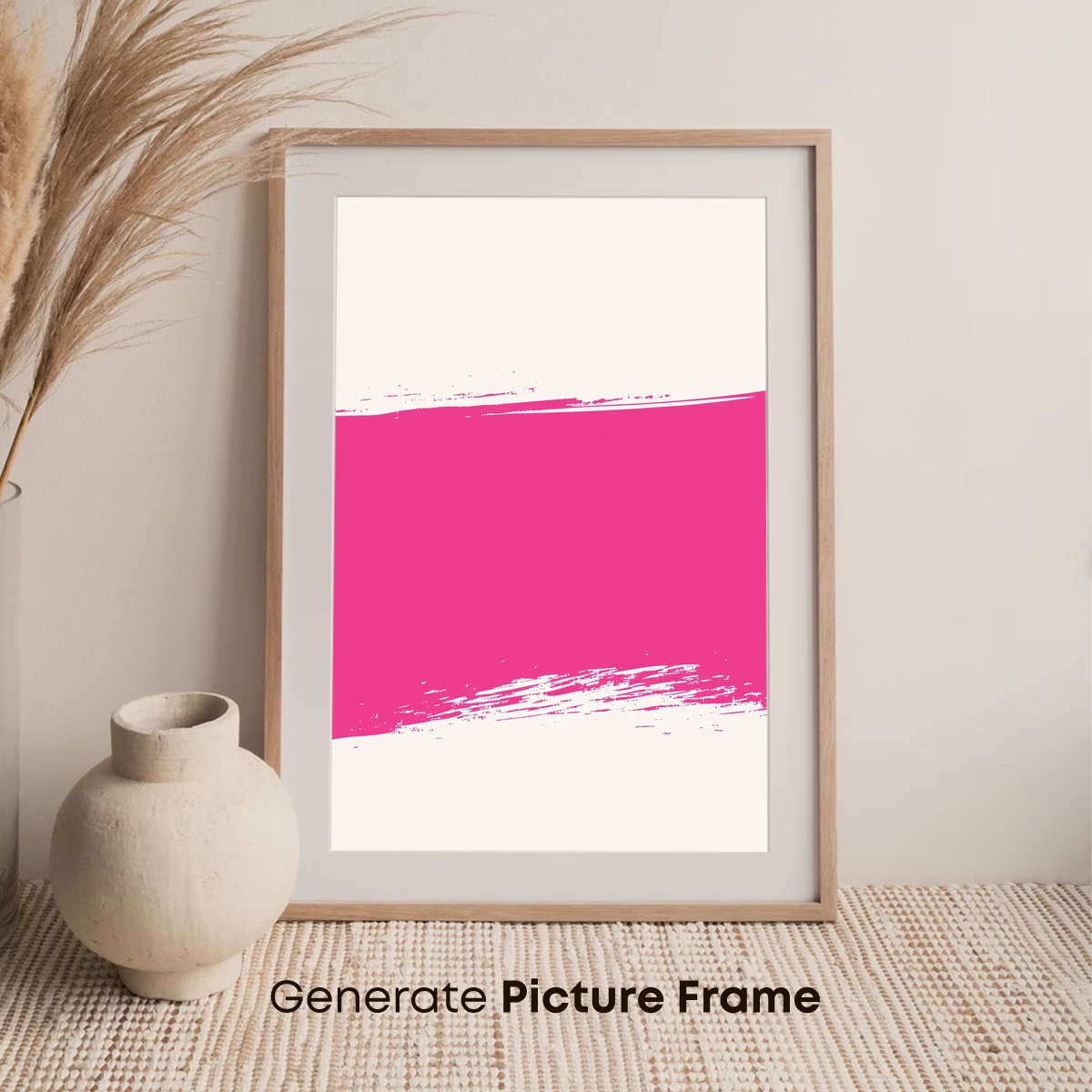 Bold Brushstroke Symphony in Pink - Image 7