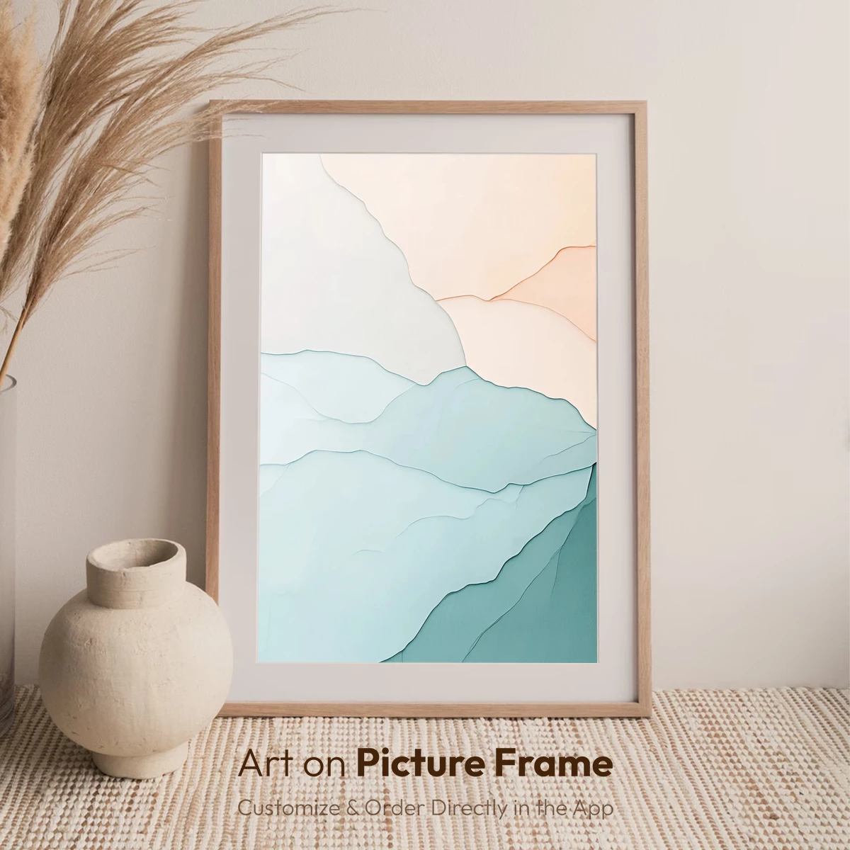 Abstract Terrain Odyssey: Pastel Waves and Shadows - Image 7