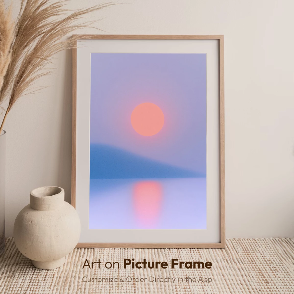 Ethereal Sunset Reflection: A Minimalist Odyssey - Image 7